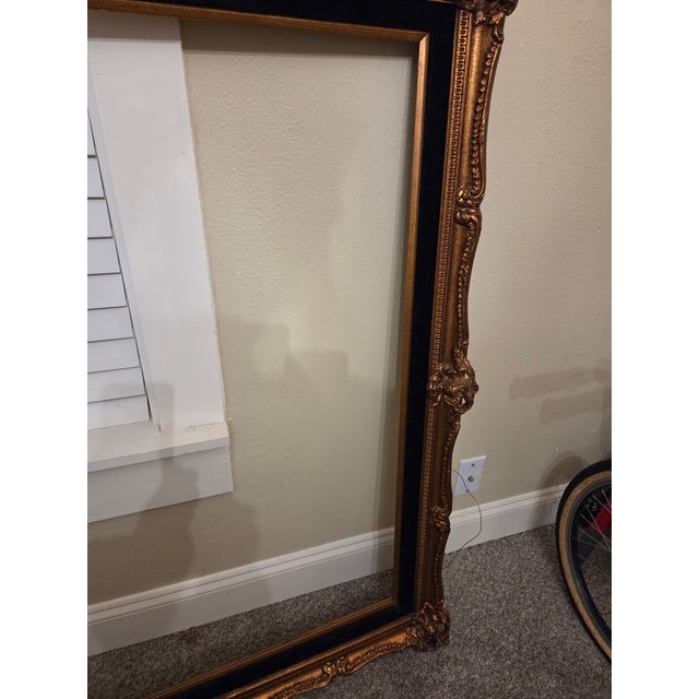 Late 20th Century Extra Large Ornate Antique Baroque French Gilt Frame For Sale - Image 5 of 10