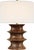 Transitional Chapman & Myers by Visual Comfort Signature Eldin 29" Table Lamp in Smoked Umber with Linen Shade For Sale - Image 3 of 3