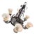 1990s Wrought Iron 6-Arm Chandelier – Frosted Glass Bell Shades For Sale