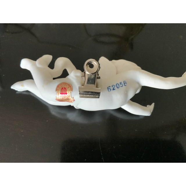 Ceramic Vintage Porcelain Angles With Clips by Ardalt - 3 Pieces For Sale - Image 7 of 11