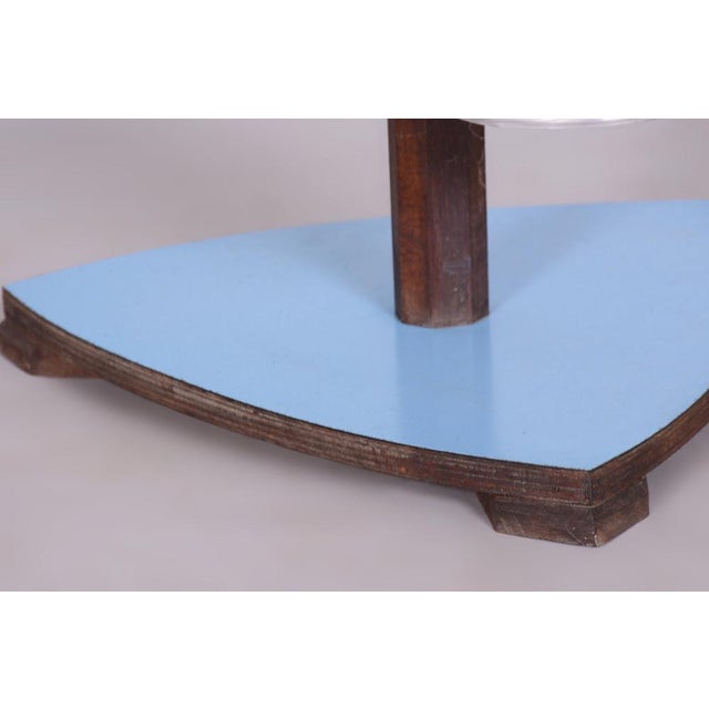 Mid-Century Flower Stand in Beech & Aluminium, 1950s For Sale - Image 4 of 9