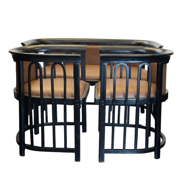 Vienna Secession Bentwood Salon Suite by Josef Hoffmann for Jacob & Josef Kohn, 1890s, Set of 3 For Sale - Image 5 of 13