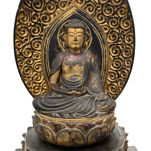 Wood Edo Period Japanese Bodhisattva Shrine For Sale - Image 7 of 12