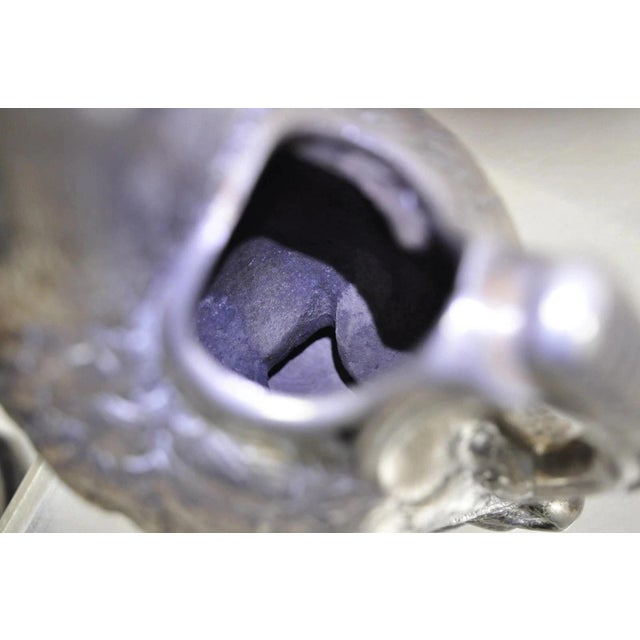 Silver Vintage Figural Duck Mallard Silver Plated Water Pitcher Decanter by Alpaca For Sale - Image 8 of 11