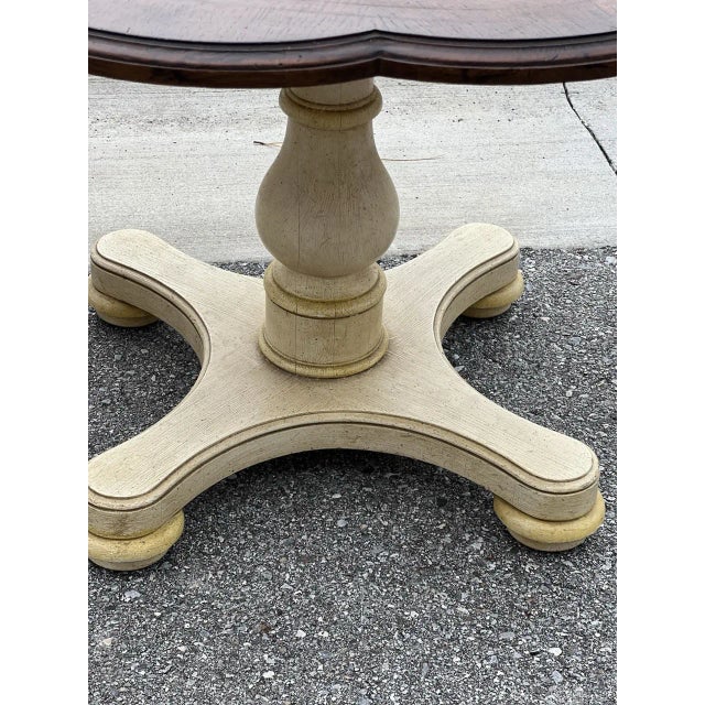 Wood Vintage Drexel Heritage French Country Quatrefoil End Tables For Sale - Image 7 of 9