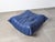 Vintage French Togo Pouf in Blue Leather by Michel Ducaroy Ligne Roset, 1980s For Sale - Image 13 of 13