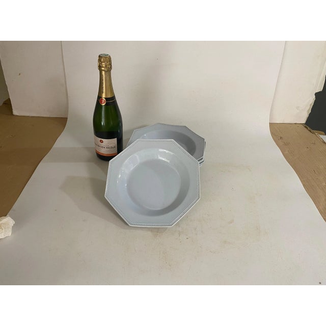 French Octagonal Earthenware Dishes, 1820, Set of 6 For Sale - Image 4 of 12