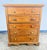 Rustic Early 20th-Century Pine Chest of Drawers With Original Brass Knobs For Sale - Image 3 of 10