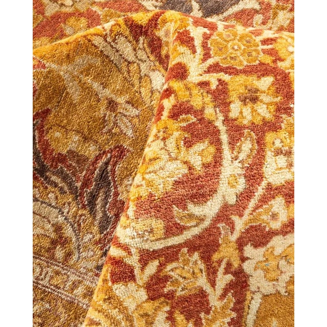 Textile Mogul Collection Hand-Knotted Area Rug - Orange 8' 4" x 10' 3" For Sale - Image 7 of 9