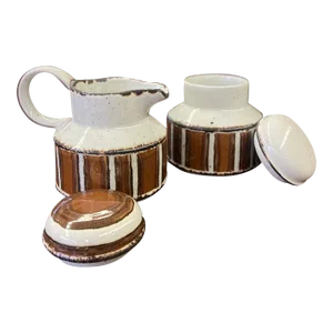 Vintage Mid-Century Modern Milk & Sugar Set - a Pair