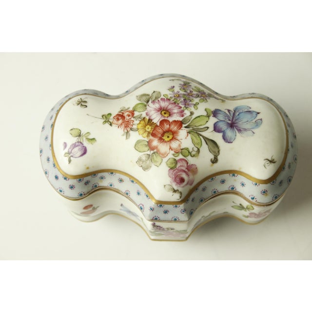 Early 19th Century Antique Marcolini Meissen Porcelain Jewel Casket For Sale - Image 5 of 10