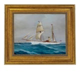 "Sailing Yacht Narada" After Antonio DeSimone, Contemporary Reproduction Print on Canvas, Framed, 8 x 10 For Sale