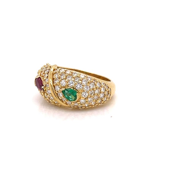 Radiant refinement from Hammerman Brothers, this stunning ring is crafted from solid 18k yellow gold with a fine polished...