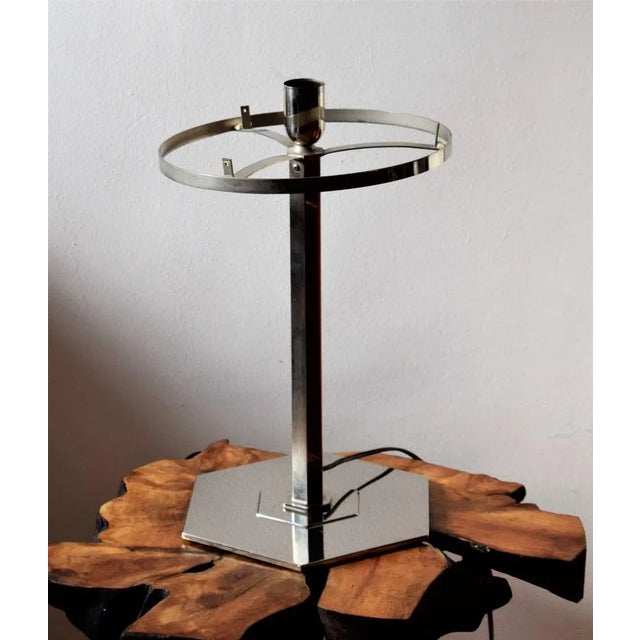 1950s Large Art Nouveau Table Lamp in the style of Josef Hoffmann, 1950s For Sale - Image 5 of 7