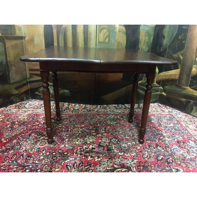 Wood Antique Games Table, Walnut Games Table For Sale - Image 7 of 9