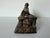 Metal Vintage Asian Reclining Buddha Bronze Sculpture With Ornate Relief Base For Sale - Image 7 of 12