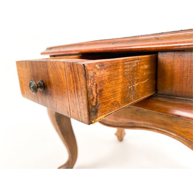 Wood Vintage Salesman’s Sample-Sized Louis XV Style Burl Walnut Desk For Sale - Image 7 of 14