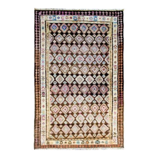 Early 20th Century Persian Qazvin Kilim For Sale