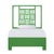 Finn Standard Bed Twin - Bright Green For Sale - Image 12 of 12