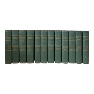 Works of Ruskin 12 Volume Set Cloth Covers With Gold Lettering, 1900s For Sale