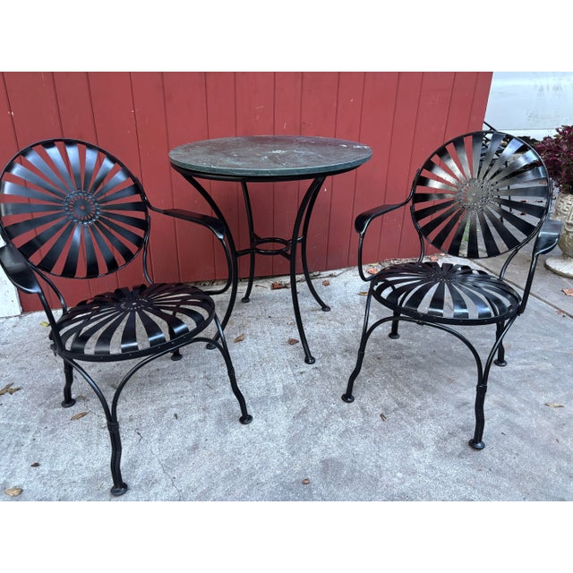 Francois Carre Garden Dining Chairs - A Pair For Sale In Atlanta - Image 6 of 12