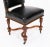 Antique French Walnut and Black Leather Dining Chairs, 19th Century, Set 12 For Sale - Image 5 of 13