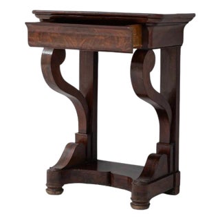 19th Century French Restauration Wooden Console Table in Original Patina For Sale