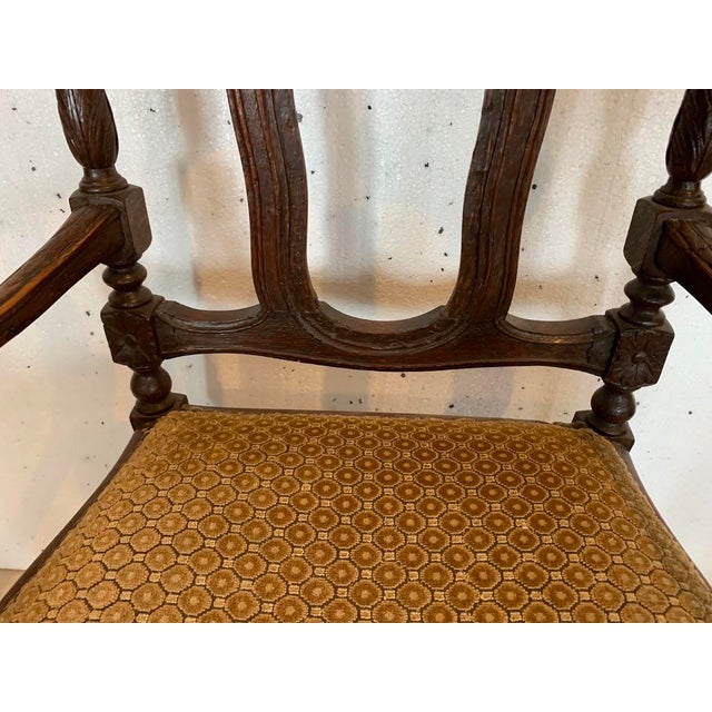 Wood Flemish Armchairs in Oak, 19th Century, Set of 2 For Sale - Image 7 of 12