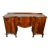 1930s Antique Mahogany Sideboard Server With Bookmatched Veneer and Claw Feet For Sale