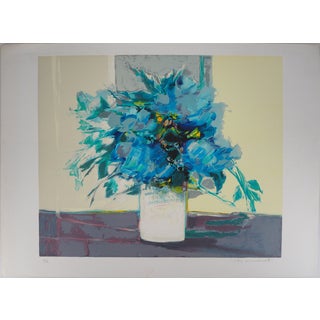 Claude Hemeret, Vase blanc, Lithograph For Sale