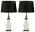 Glass Pair of White Crackle Glazed Ceramic and Brass Table Lamps Attributed to Stiffel For Sale - Image 7 of 7