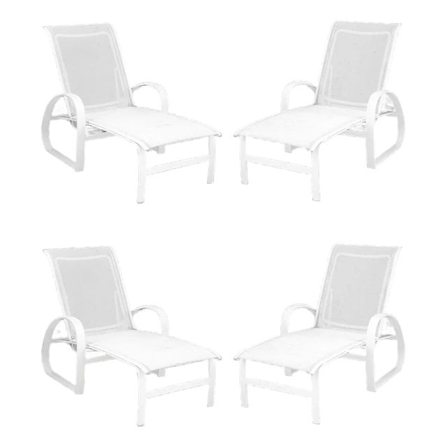 Brown Jordan Outdoor Chaise Longues, 4 For Sale