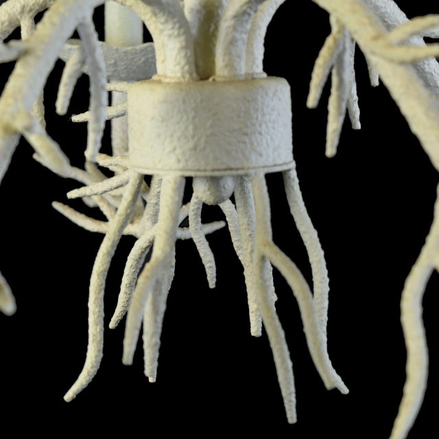 Coastal Vintage Coral Chandelier For Sale - Image 3 of 5