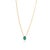 Green 3.88ct Pear Cut Emerald Solitaire Art Deco Necklace in 14k Gold Curb Chain For Sale - Image 8 of 17
