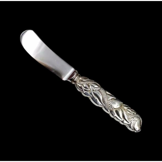 Tiffany & Co Estate Cheese Knife 7.125" & Pate Butter Spreader 6.5" Silver For Sale - Image 4 of 8