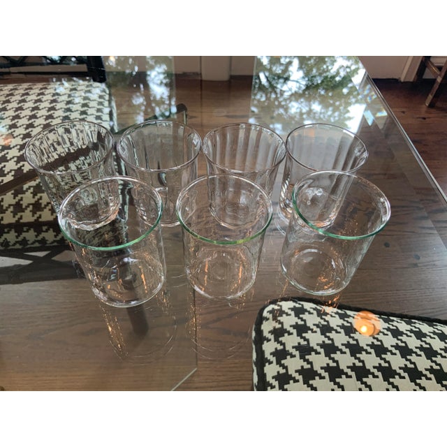 1980s 1980s Round Green Flower Vessel With Petite Vases - 8 Piece Set For Sale - Image 5 of 9