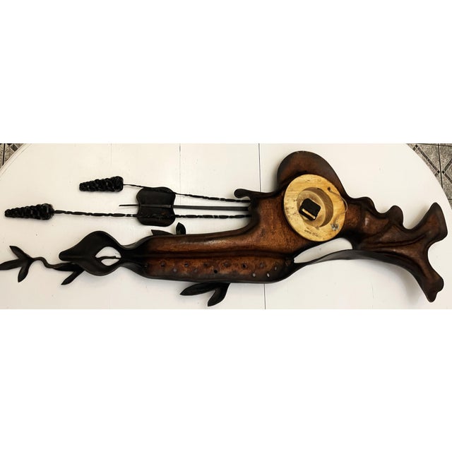 Large Sculptural Wall Clock, 1970s For Sale - Image 6 of 18