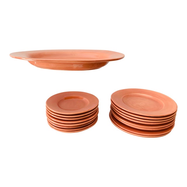 Pottery Barn Terra Cotta Dinnerware Set 19 Pieces Chairish