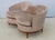 Brown 1950's Modern Italian Curved Loveseat in Velvet For Sale - Image 8 of 15