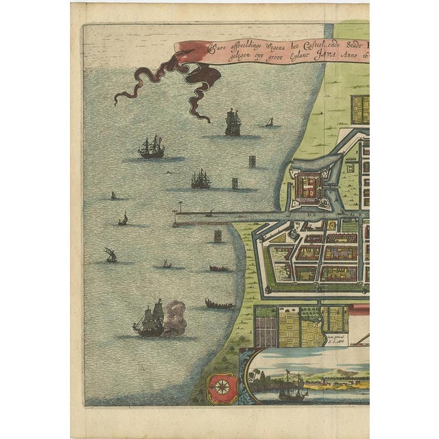 Antique Map of Batavia Jakarta by Montanus, 1679 For Sale - Image 6 of 11
