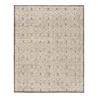 Rug & Kilim’s Moroccan Style Rug in Beige-Brown with Geometric Patterns - 14x20 For Sale