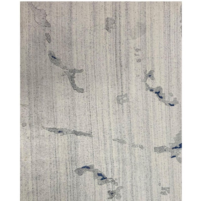 Contemporary Abstract Viscose Rug 7'9 X 9'9 For Sale In New York - Image 6 of 8