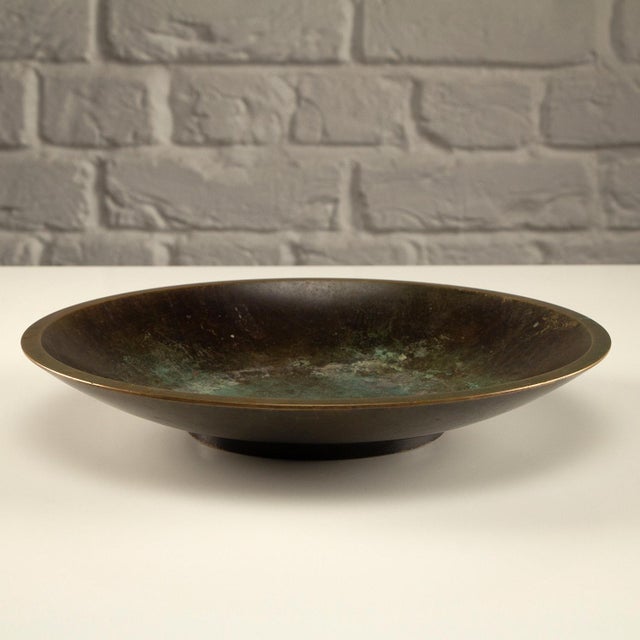 An Art Deco Model B1892 bowl by Just Andersen (1884-1943) in Disko Metal, Denmark, 1930s. Andersen invented the metal...