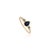 Pear Cut Blue Sapphire and Diamond Cluster Vintage Ring in 14k Gold Size 4 For Sale - Image 4 of 17