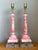 Mid 20th Century Vintage Pink Marble Carved Column Lamps - A Pair For Sale - Image 5 of 12