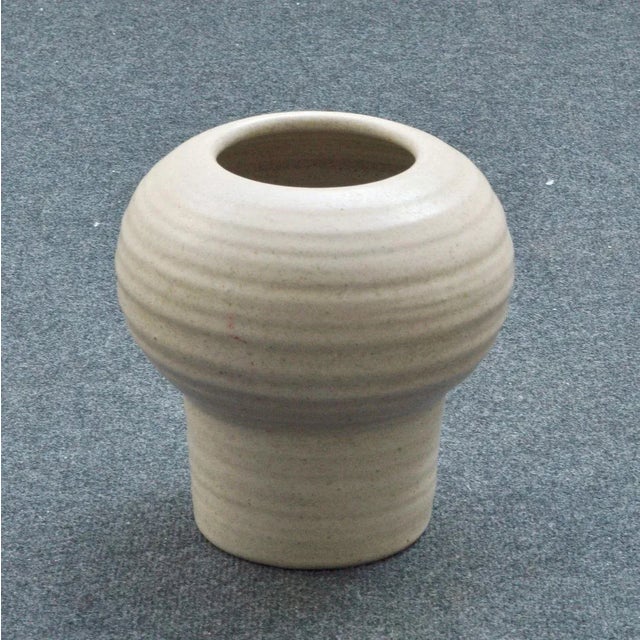 Group of Tall Studio Pottery Chalk White Floor Vases, Set of 3 For Sale - Image 11 of 14