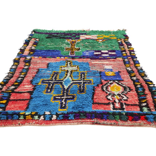 Tribal Vintage Azilal Moroccan Rug, 03'04 X 05'06 For Sale - Image 3 of 10