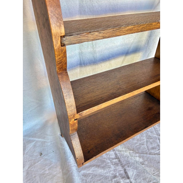Wood Early 20th Century Oak Wall Shelf For Sale - Image 7 of 12