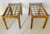 Elegant Pair of 1950 Mid Century Modern Bamboo Side Tables W Glass Pair For Sale In Miami - Image 6 of 7