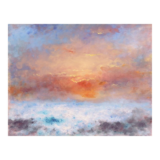 'Sunset, San Francisco Bay' by Victor Papkov, Impressionist Seascape, Russian American For Sale